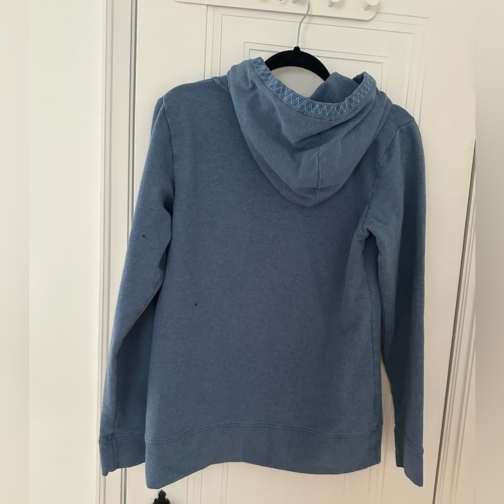 Patagonia Women's Glass Blue Midweight Hooded Monk Sweatshirt Size Medium - Picture 3 of 3